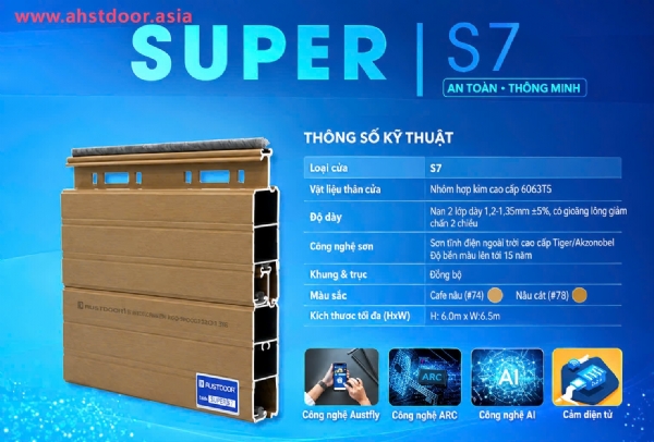 Cửa cuốn Austdoor Khe thoáng S7