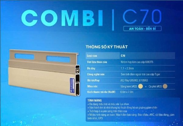 Cửa cuốn Austdoor Siêu thoáng C70