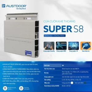Của cuốn Austdoor Khe thoáng S8